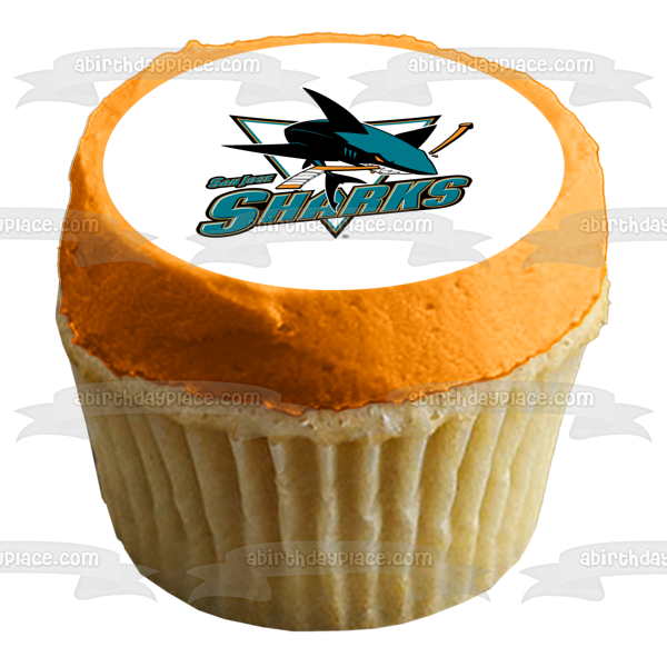 San Jose Sharks Ice Hockey Team Logo Edible Cake Topper Image ABPID00740