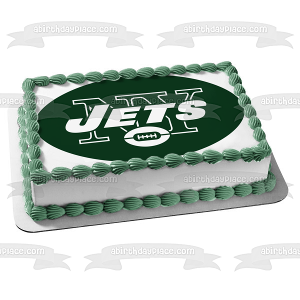 New York Jets Logo Professional Sports American Football NFL Edible Cake Topper Image ABPID00771