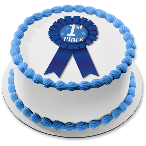 First Place Blue Ribbon 1st Edible Cake Topper Image ABPID00774 – A  Birthday Place