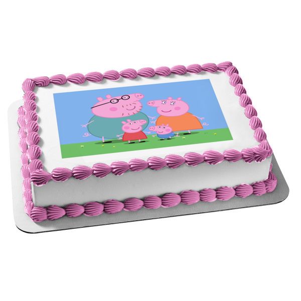 Peppa Pig Mummy Daddy George Edible Cake Topper Image ABPID00802