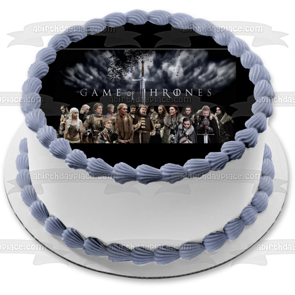 Game of Thrones Jamie Lannister Daenarys Tarrigan Arya Stark and Tyrion Lannister Edible Cake Topper Image ABPID00785