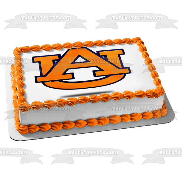 Auburn University Logo NCAA Edible Cake Topper Image ABPID00791