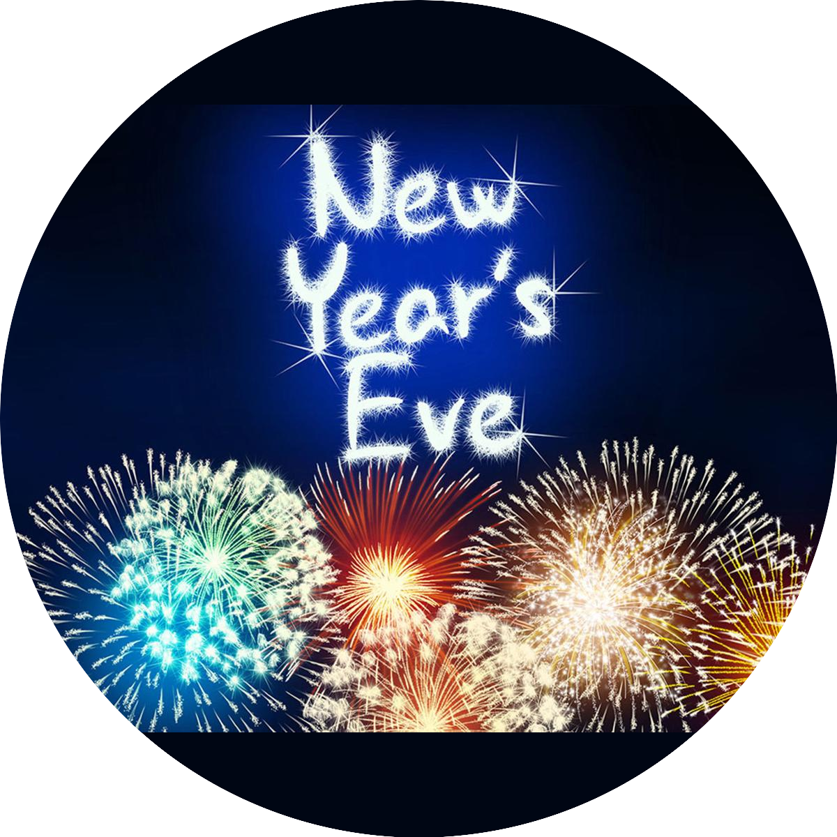 Imagen de adorno comestible para pastel de fuegos artificiales de Nochevieja ABPID55140 