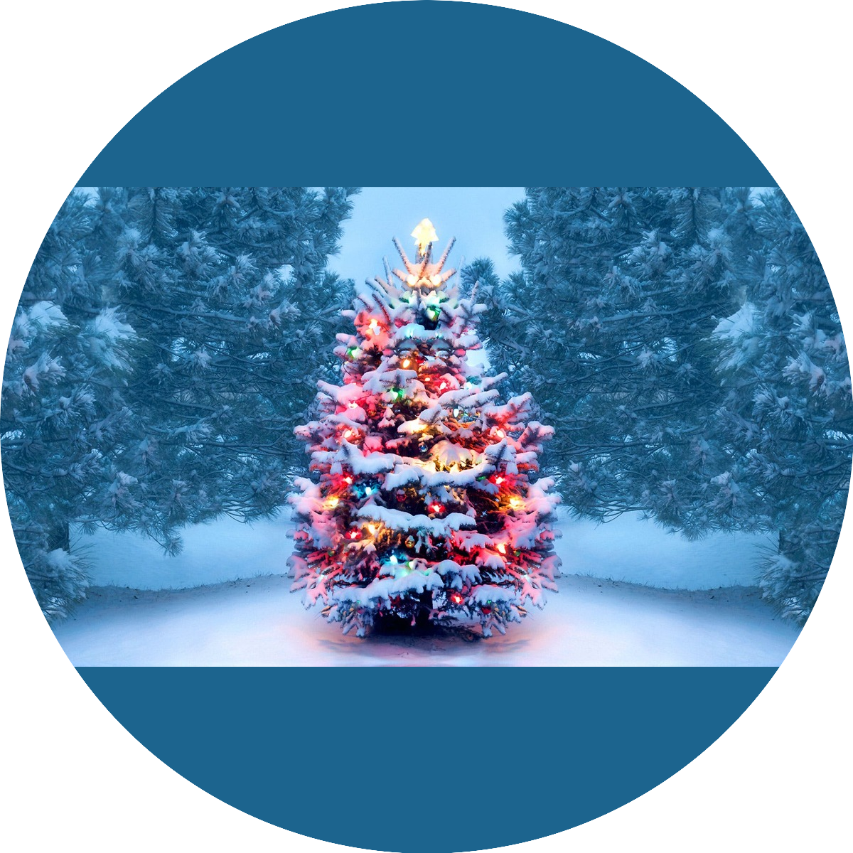 Feliz Navidad árbol de Navidad adorno comestible para tarta imagen ABPID55112 