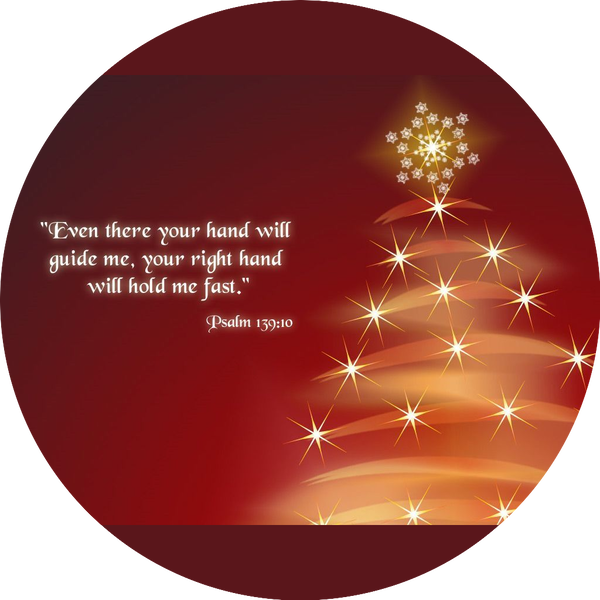 Merry Christmas Religious Inspirational Quote Christmas Tree Edible Cake Topper Image ABPID55126
