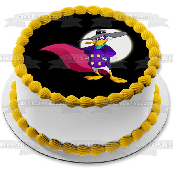 Darkwing Duck In the Moonlight Edible Cake Topper Image ABPID00840