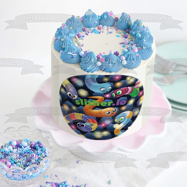 Slither.Io Avatar Snake Skins Edible Cake Topper Image ABPID00844