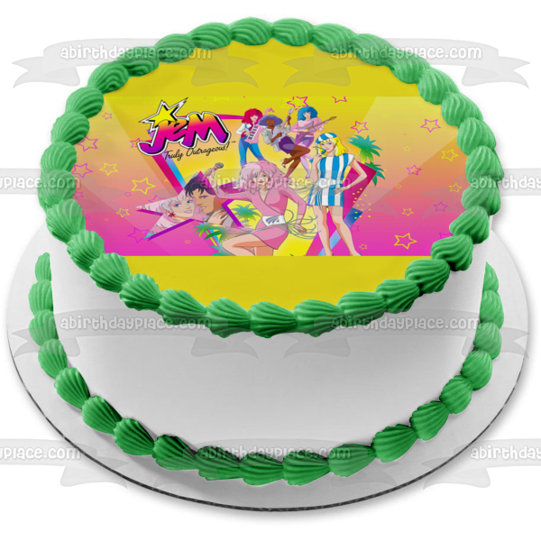Jem and the Holograms Stars Edible Cake Topper Image ABPID00830