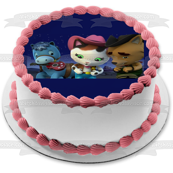 Sheriff Callie Got Trouble Teddy and Sparky Edible Cake Topper Image ABPID00835