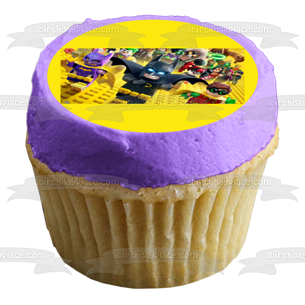 The LEGO Batman Movie Robin Batwoman The Joker Harley Quinn Edible Cake Topper Image ABPID00882