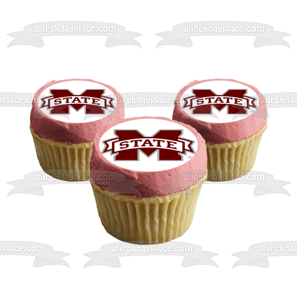 Mississippi State Bulldogs Logo NCAA Edible Cake Topper Image ABPID00999