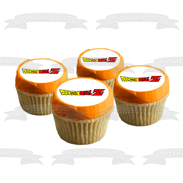 Dragon Ball Z Logo Yellow and Red Edible Cake Topper Image ABPID00955