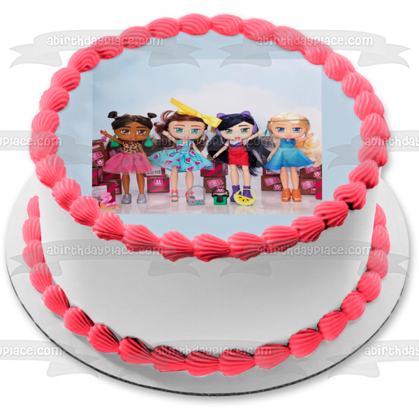 Boxy Girls Kiki Riley Nomi Brooklyn and Their Accessories Edible Cake Topper Image ABPID00960