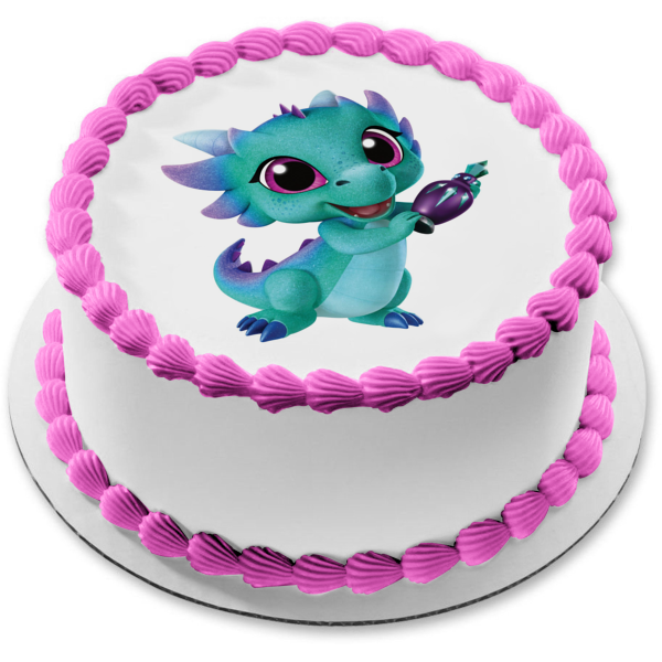 Shimmer and Shine Nazboo Blue Dragon Genie Bottle Edible Cake Topper Image ABPID01006