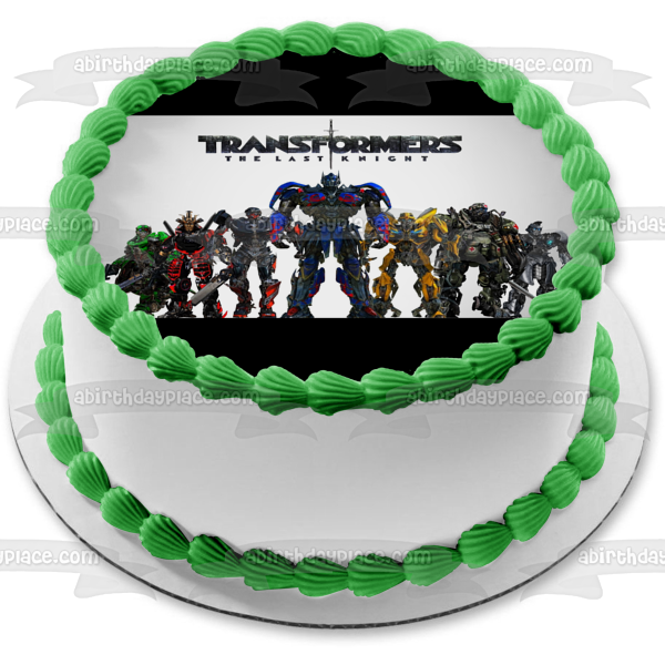 Transformers the Last Knight Megatron Optimus Prime Bumblebee Barricade Hound Edible Cake Topper Image ABPID00963