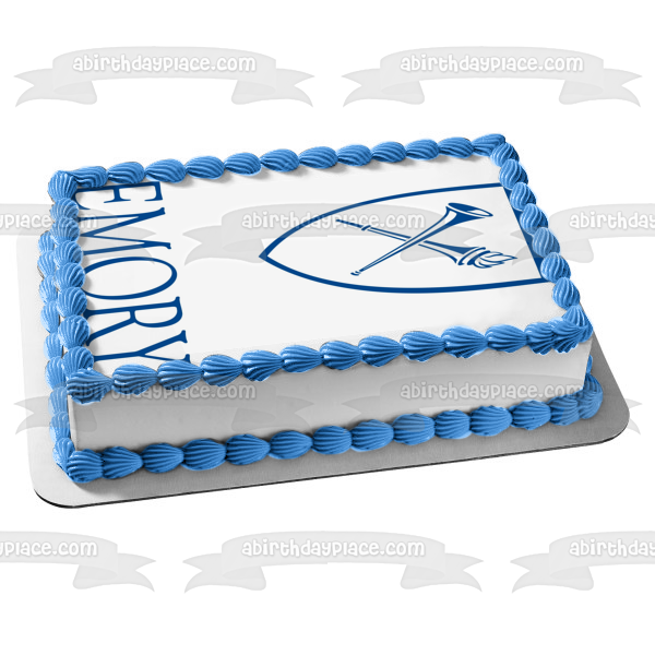 Emory University Logo Edible Cake Topper Image ABPID01026