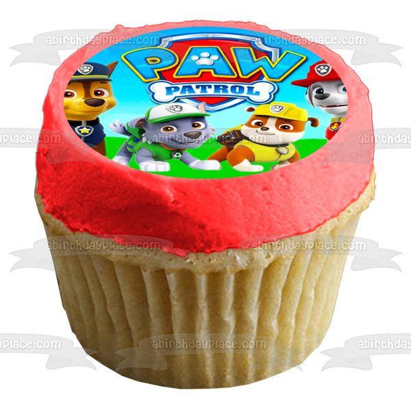 Paw Patrol Chase Rocky Marshall Rubble Edible Cake Topper Image ABPID01027