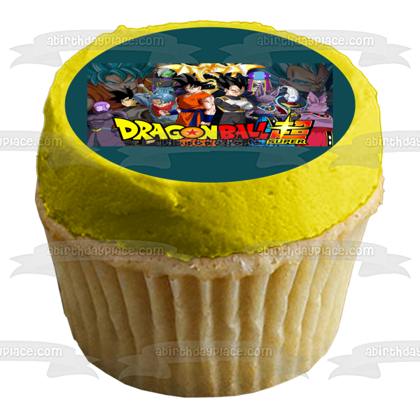 Dragon Ball Super Goku and Vegeta Edible Cake Topper Image ABPID01033