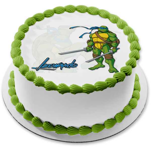 Teenage Mutant Ninja Turtles Tmnt Leonardo Edible Cake Topper Image ABPID01107
