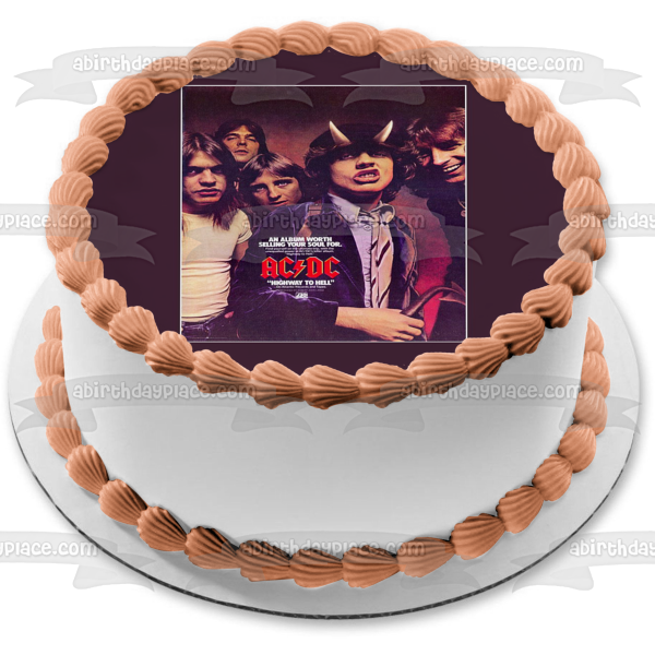 AC/DC Highway to Hell Album Cover Edible Cake Topper Image ABPID01112