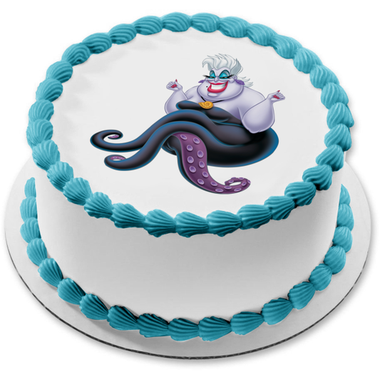 The Little Mermaid Ursula Edible Cake Topper Image ABPID01115