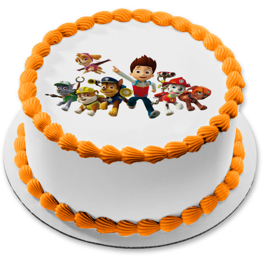 Paw Patrol Skye Rocky Chase Ryder and Zuma Edible Cake Topper Image ABPID01254
