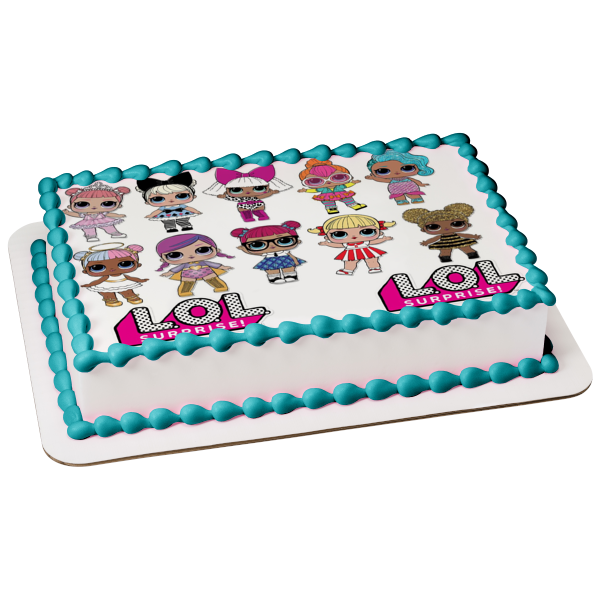 LOL Surprise! Dolls and Logos Assorted Edible Cake Topper Image ABPID55166