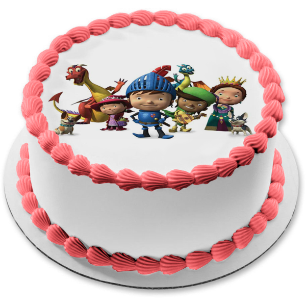 Mike the Knight Evie Galahad Sparky and Squirt Edible Cake Topper Image ABPID01384