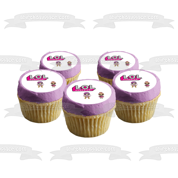 LOL. Surprise Logo Sis Swing and Super Bb Edible Cake Topper Image ABPID01430