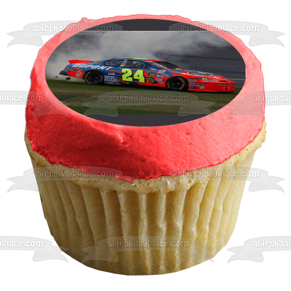 Nascar Jeff Gordon Race Car #24 Edible Cake Topper Image ABPID01443
