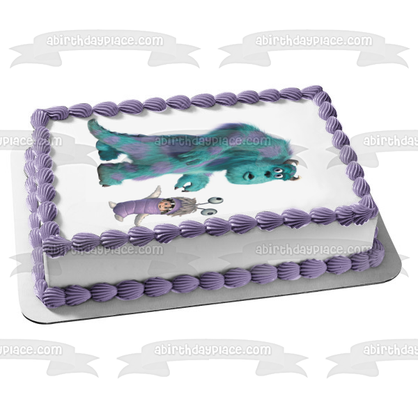 Monsters Inc. Boo and Sullivan Edible Cake Topper Image ABPID01502