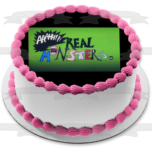 Aaahh!!! Real Monsters Logo Edible Cake Topper Image ABPID01471
