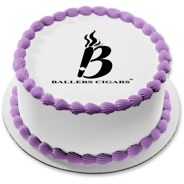 Ballers Cigars Logo Handdrolled Premium Cigars Edible Cake Topper Image ABPID01537