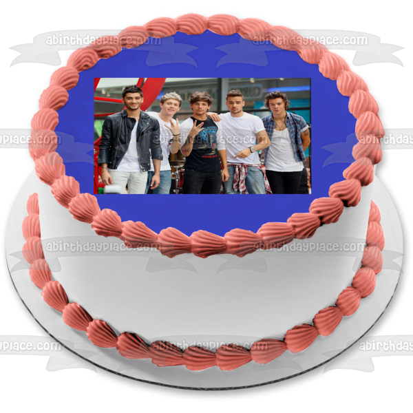 One Direction Niall Horan Liam Payne Harry Styles Louis Tomlinsonband and Zayn Malik Edible Cake Topper Image ABPID01581