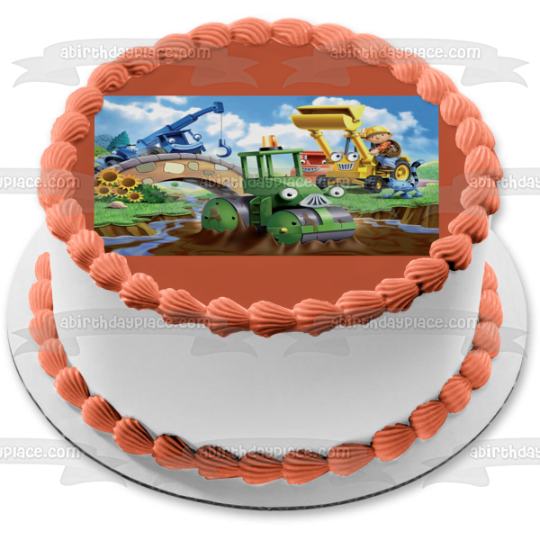 Bob the Builder Scoop Muck Lofty and Roley Edible Cake Topper Image ABPID01548