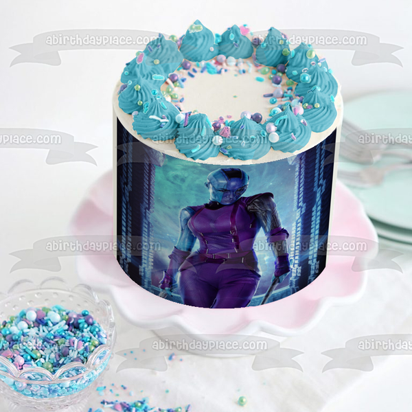 Nebula Assassin Marvel the Orb with Electroshock Batons Edible Cake Topper Image ABPID01660