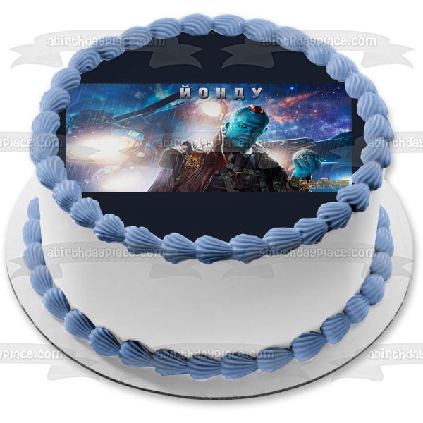 Guardians of the Galaxy Yondu and a Spaceship In the Background Edible Cake Topper Image ABPID01720