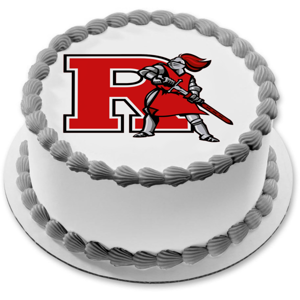 Rutgers University Sports Scarlet Knights and Their Logo Edible Cake Topper Image ABPID01676