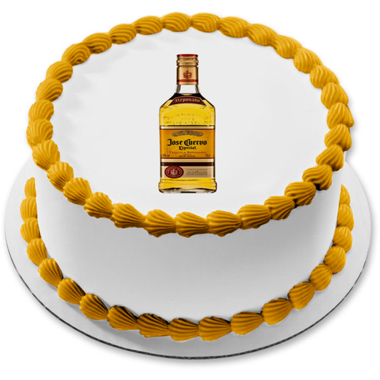 Jose Cuervo Tequila Reposado Bottle Edible Cake Topper Image ABPID01735