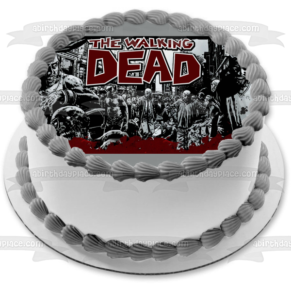 The Walking Dead Zombies Edible Cake Topper Image ABPID01687