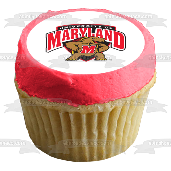 University of Maryland Athletics Logo NCAA Edible Cake Topper Image ABPID01796