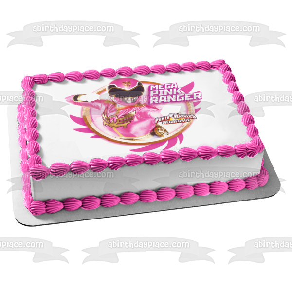 Power Rangers Megaforce Mega Pink Ranger Edible Cake Topper Image ABPID01810