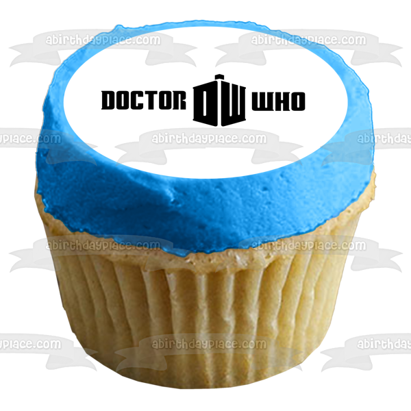 Doctor Who Logo Tardis the Doctor Edible Cake Topper Image ABPID01870