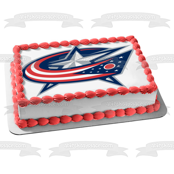 Columbus Blue Jackets Logo NHL Edible Cake Topper Image ABPID01901
