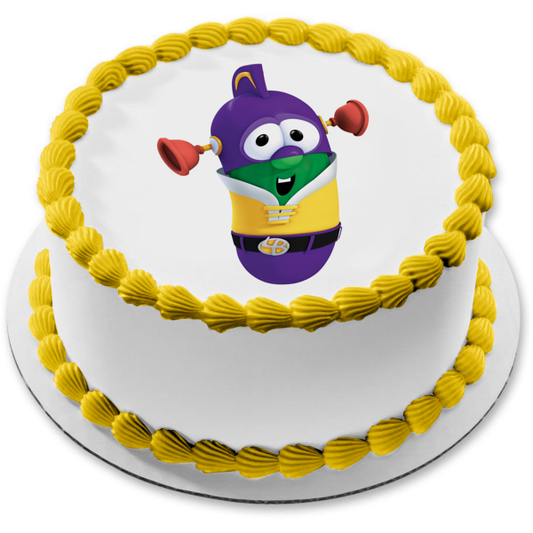 Veggietales Larry Boy Larry the Cucumber Edible Cake Topper Image ABPID01881
