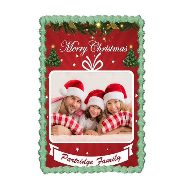 Merry Christmas Customizable Photo Frame Edible Cake Topper Image Frame ABPID55143