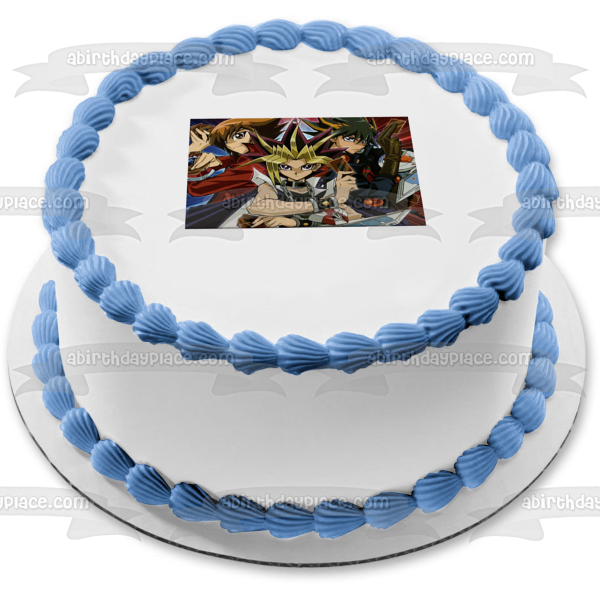 Yu Gi Oh Yugi Mutou and Jaden Yuki Edible Cake Topper Image ABPID03222