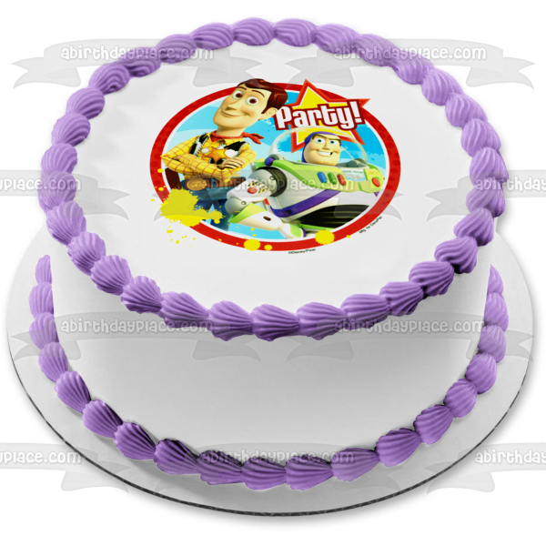 Toy Story 3 Woody and Buzz Lightyear Party Edible Cake Topper Image ABPID03232