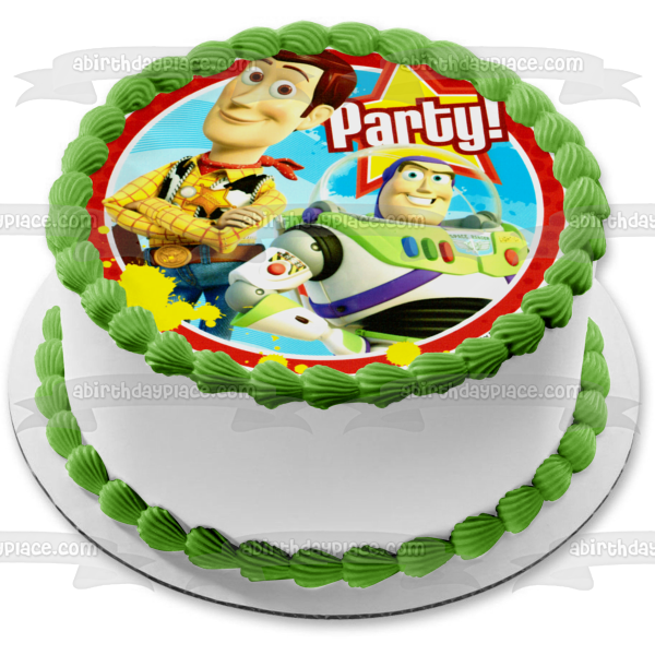 Toy Story Woody y Buzz Lightyear fiesta decoración comestible para tarta imagen ABPID03232
