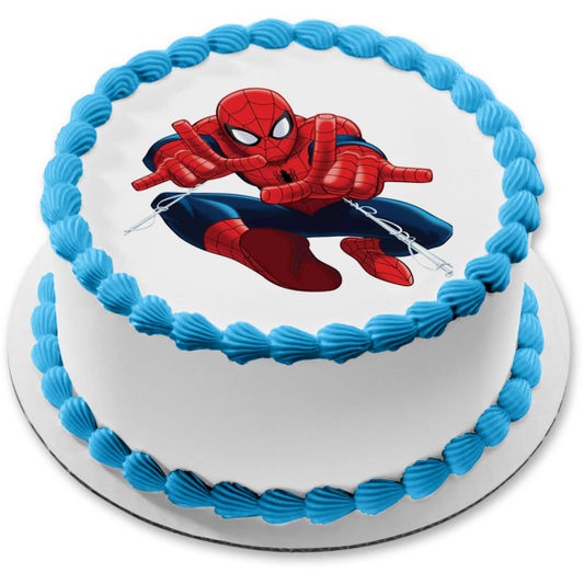 Spider-Man Spidey Webs Edible Cake Topper Image ABPID03301